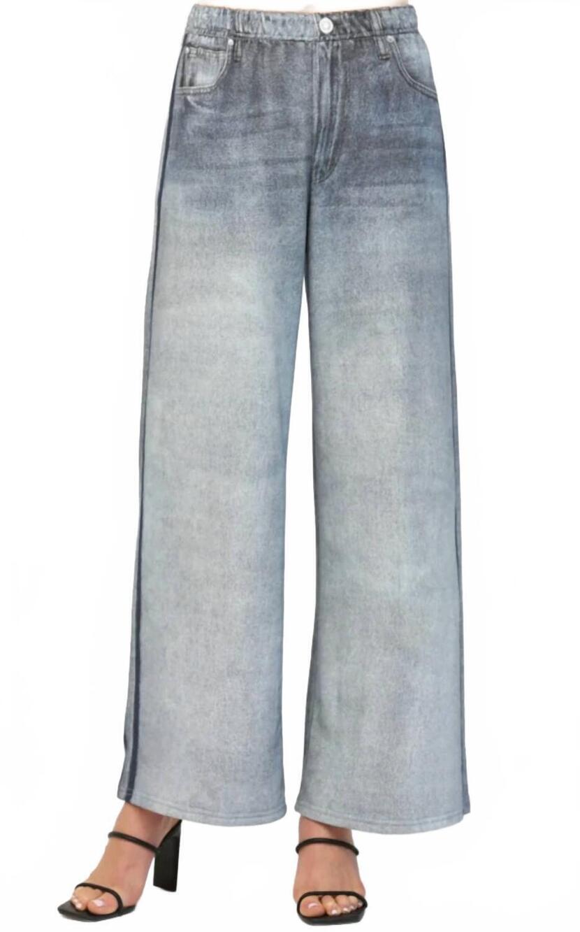 NEW FATE ombre terry jean in blue